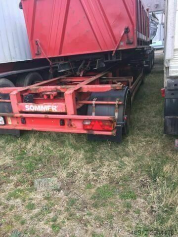 Konténerszállítás Sommer AW18 T Abrollanhänger German Fahrzeug