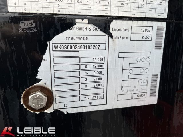 Semirimorchio con telone KÖGEL SN 24*Tautliner*Zertifikat XL*SAF-Achsen*