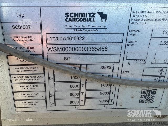 Semirremolque abierto con toldo Schmitz Cargobull Curtainsider Standard