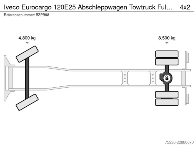 Bergingsvoertuig Iveco Eurocargo 120E25 Abschleppwagen Towtruck Full A...