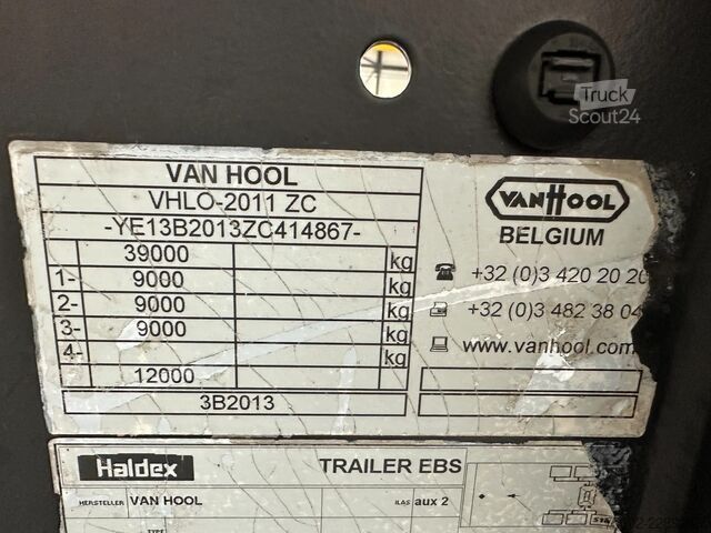 Транспорт на контейнери Van Hool 3B2013 20FT ADR CHASSIS / empty weight 3.300kg ...
