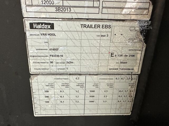 Транспорт на контейнери Van Hool 3B2013 20FT ADR CHASSIS / empty weight 3.300kg ...