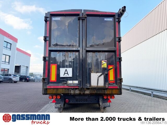 Tippsemi KLOOS FT 74, Stahlmulde ca. 67m³, 2x Liftachse,