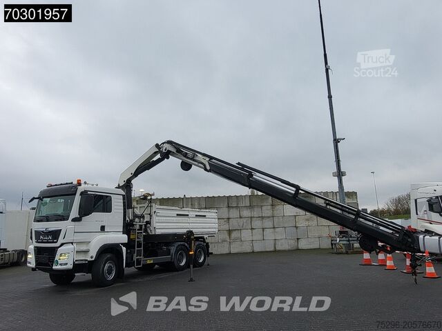 Benne à 3 côtés MAN TGS 33.420 6X6 Palfinger PK33002 EH Crane 12m3 ...