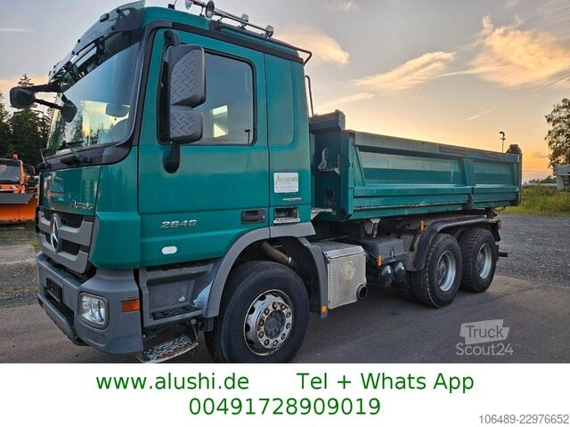 Tresidig tipplastbil MERCEDES-BENZ 2646 6x4 Bordmatik BB