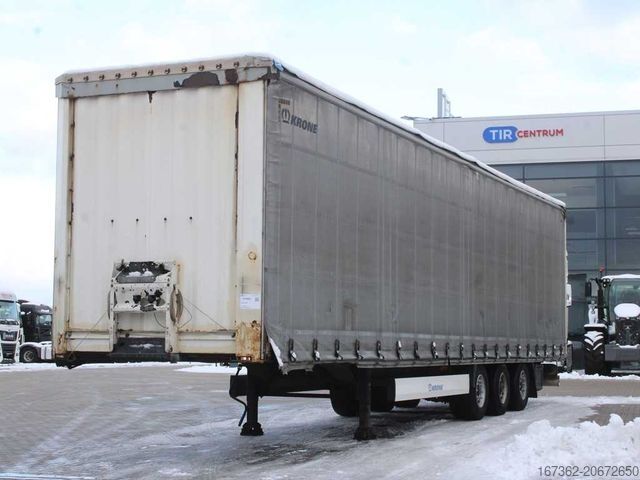Atvira puspriekabė su tentu KRONE SD, LOWDECK, MULTILOCK, LIFTING AXLE
