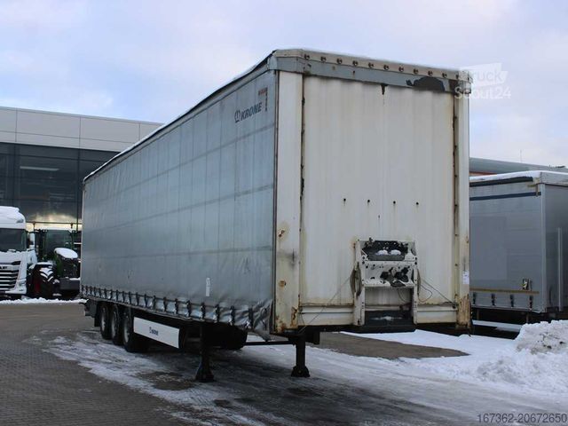 Atvira puspriekabė su tentu KRONE SD, LOWDECK, MULTILOCK, LIFTING AXLE
