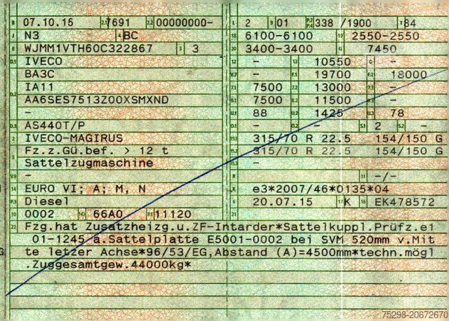 Standard dragbil IVECO Stralis 460 / ZF Intarder