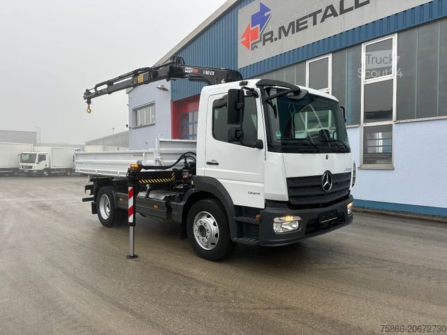 Tresidig tippbil MERCEDES-BENZ 1224 K Atego3 Kipper 3Seiten Hiab 078 HI Duo