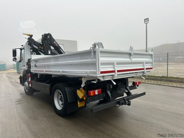 Lastbilsmonterad kran MERCEDES-BENZ 1224 K Atego3 Kipper 3Seiten Hiab 078 HI Duo