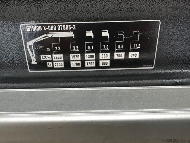 Lastbilsmonterad kran MERCEDES-BENZ 1224 K Atego3 Kipper 3Seiten Hiab 078 HI Duo