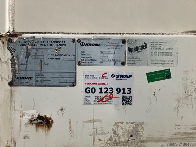 Maiņu virsbūves piekabe KRONE Wechselbrücke Koffer
