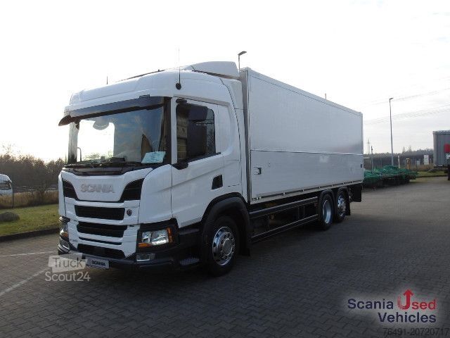 LKW mit Getränkeaufbau Scania P 320 B6x2*4NB / EWERS Schwenkwandaufbau