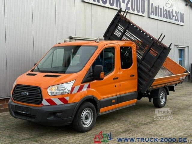 Trevägs tippbil Ford Transit 350L 4x4 DoKa 6Sitzer 3 Seitenkipper AHK