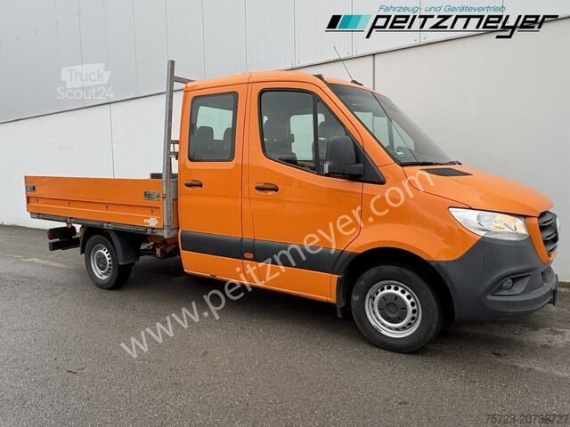 Transporter mit Doppelkabine Mercedes-Benz Sprinter 314 CDI Doka Pritsche, Klima, Standh., AHK 2,8 t.