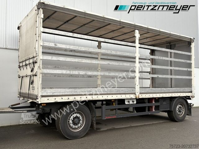 Open aanhangwagen met zeil Krukenmeier PRITSCHENANHÄNGER 18 T. mit Durchlade
