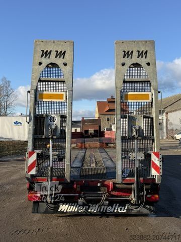 Werkplatform oplegger MÜLLER-MITTELTAL TS2 pen*Lenkachse*Seilwinde*8m*Container