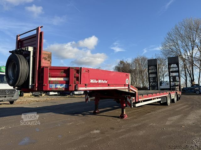 Werkplatform oplegger MÜLLER-MITTELTAL TS2 pen*Lenkachse*Seilwinde*8m*Container