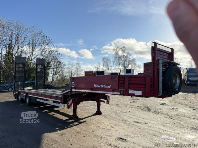 Werkplatform oplegger MÜLLER-MITTELTAL TS2 pen*Lenkachse*Seilwinde*8m*Container