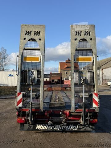 Lavt bygger sættevogn MÜLLER-MITTELTAL TS2 pen*Lenkachse*Seilwinde*8m*Container