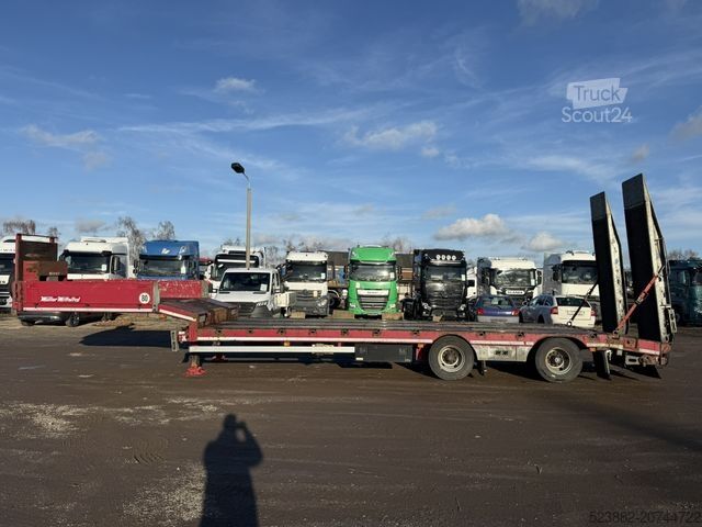 Lavt bygger sættevogn MÜLLER-MITTELTAL TS2 pen*Lenkachse*Seilwinde*8m*Container