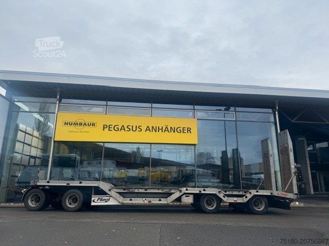 Tieflader Anhänger FLIEGL VTS 400 Tieflader 4 Achs Rampen Radmulden