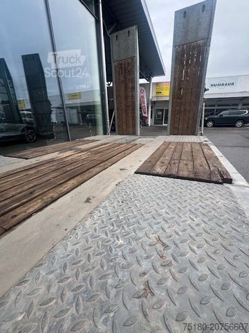 Tieflader Anhänger FLIEGL VTS 400 Tieflader 4 Achs Rampen Radmulden