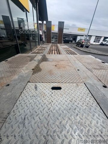 Tieflader Anhänger FLIEGL VTS 400 Tieflader 4 Achs Rampen Radmulden