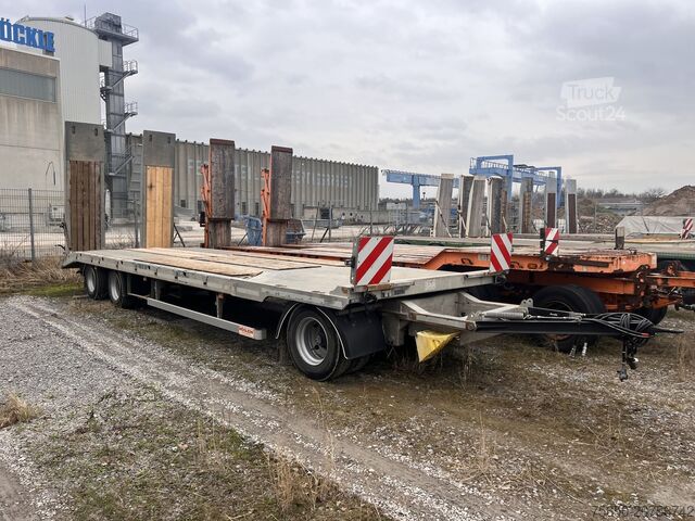 Ρυμουλκούμενο χαμηλού φορτίου Möslein TO 3 F Schwebheim 3 Achs Tiefladeranhänger 9 m Ladefläche