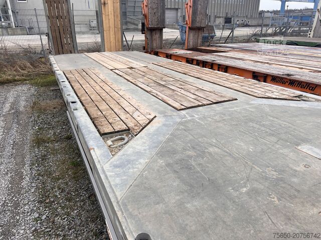 Ρυμουλκούμενο χαμηλού φορτίου Möslein TO 3 F Schwebheim 3 Achs Tiefladeranhänger 9 m Ladefläche