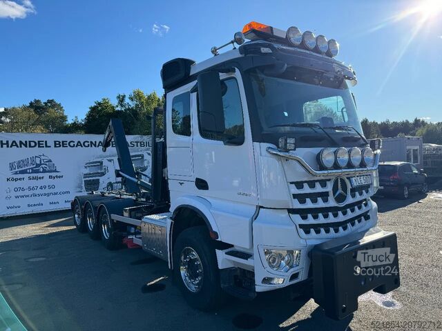 Innenlader Mercedes-Benz Arocs 3251 8x4*4, JOAB Hook-lift + Plow-equippe...