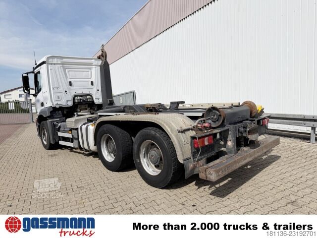Kanca kasalı yük kamyonu (roll-off) Mercedes-Benz Antos 2636 L 6x4, VDL S 21-550 Abrollanlage