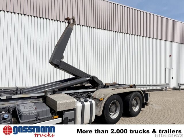 Kanca kasalı yük kamyonu (roll-off) Mercedes-Benz Antos 2636 L 6x4, VDL S 21-550 Abrollanlage