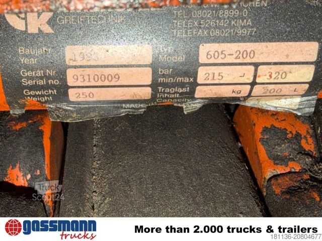 Grue montée sur camion Kinshofer KM 605-200