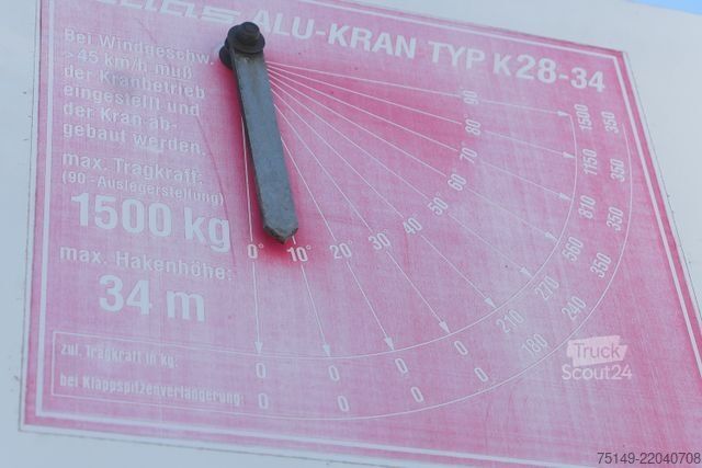 Özelleştirilmiş panelvan MAN 8.180 LE,Klaas 28-34, 34m,Seilwinde,1.046 Std.