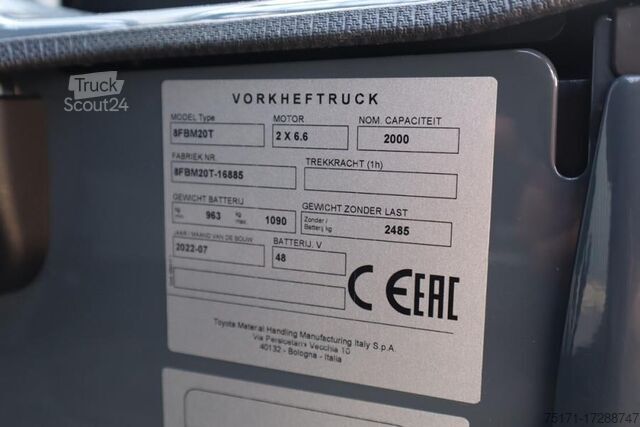 Gabelstapler Toyota 8FBM20T Valid inspection, *Guarantee! Electric, 47