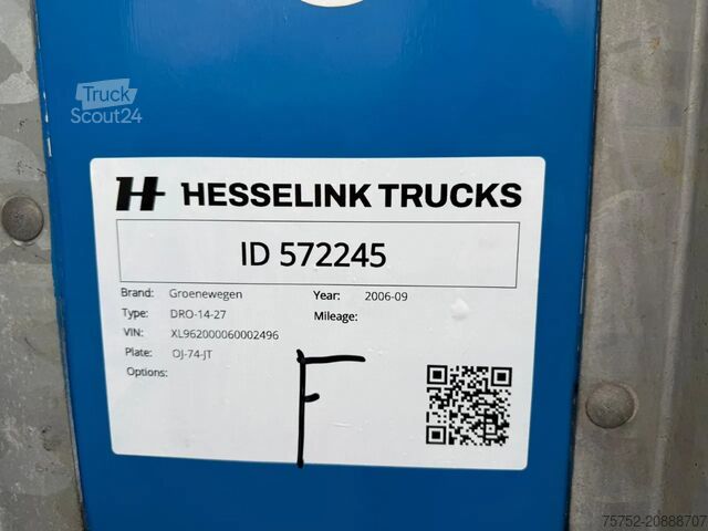 Priklopnik za platformo Groenewegen 3AS Zware kantbalken Hardhouten vloer