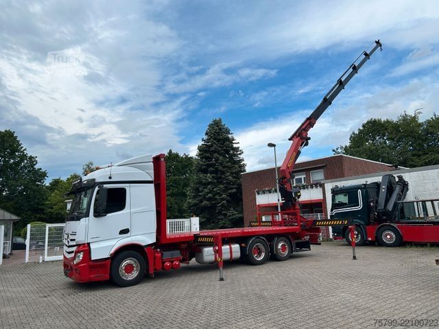 Kravas automašīnai uzstādīts celtnis MERCEDES-BENZ 2642 Pritsche Plattform BDF+PK 27000 Kran+Seilw.