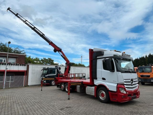 Kravas automašīnai uzstādīts celtnis MERCEDES-BENZ 2642 Pritsche Plattform BDF+PK 27000 Kran+Seilw.