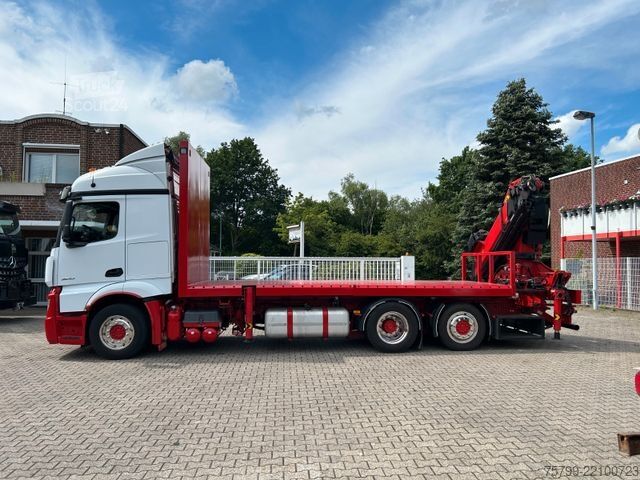 Kravas automašīnai uzstādīts celtnis MERCEDES-BENZ 2642 Pritsche Plattform BDF+PK 27000 Kran+Seilw.