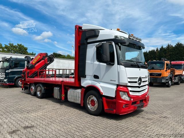 Kravas automašīnai uzstādīts celtnis MERCEDES-BENZ 2642 Pritsche Plattform BDF+PK 27000 Kran+Seilw.