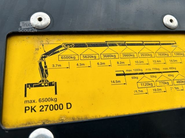 Kravas automašīnai uzstādīts celtnis MERCEDES-BENZ 2642 Pritsche Plattform BDF+PK 27000 Kran+Seilw.