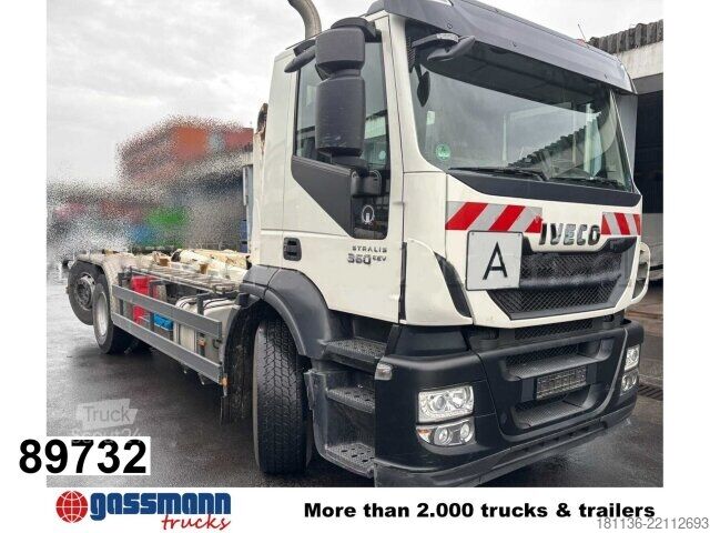 Camion benne à bras amovible Iveco Stralis AD260S36 6x2/4, EEV, Meiller RK 20.70,