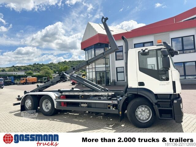 Camion benne à bras amovible Iveco Stralis AD260S36 6x2/4, EEV, Meiller RK 20.70,