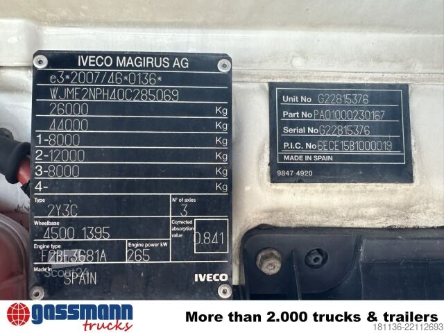 Vozidlo s hákom na kontajnery Iveco Stralis AD260S36 6x2/4, EEV, Meiller RK 20.70,