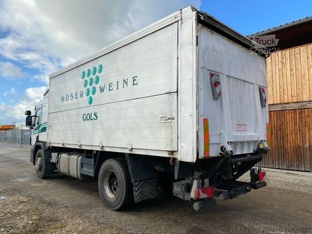 Вантажівка для напоїв SCANIA P114LB Getränkekoffer mit Lbw Bj 1999