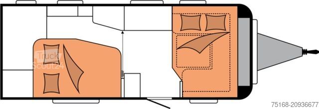 Husvagn HOBBY Excellent 540 WFU Modell 2025 / 2000 Kg Achse