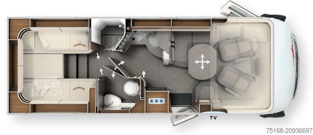 Integroitu matkailuauto CARTHAGO chic c-line I 4.9 LE Sky Dream Comfort