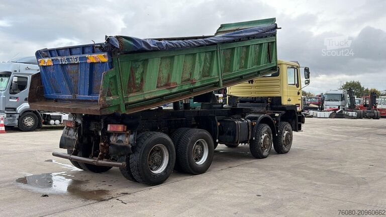 Tipper 3 côtés MAN 35.402 (8X8 / BIG AXLES / GRAND PONT / LAMES / ...