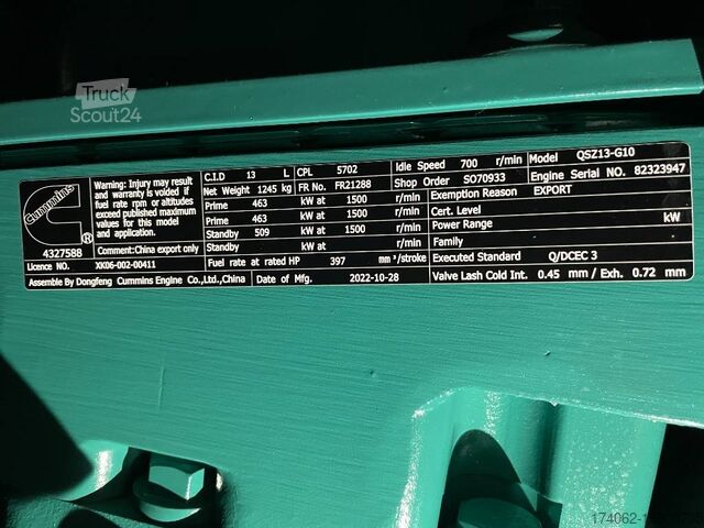 Agregat Cummins C550D5 - 550 kVA Generator - DPX-18522